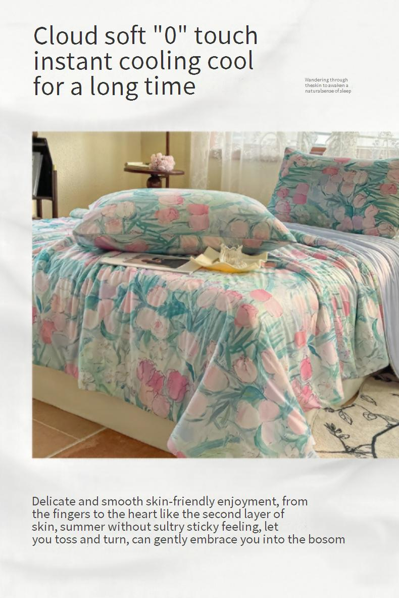 Cool Silky Summer Quilt Air Conditioning Quilt Summer Cool Quilt Machine Washable_voghion.com