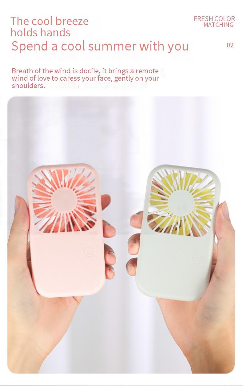 Portable Mini Pocket Fan - USB Rechargeable 3-Speed Adjustable Ultra-Lightweight Personal Cooling Fan For Outdoor Travel & Office Use_voghion.com