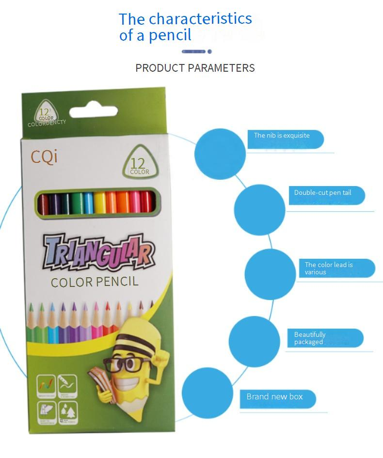Professional 12/24 Colors Oil-Based Colored Pencils For Kids, Vibrant & Smooth Drawing, Ideal For School, Art & Coloring Books_voghion.com