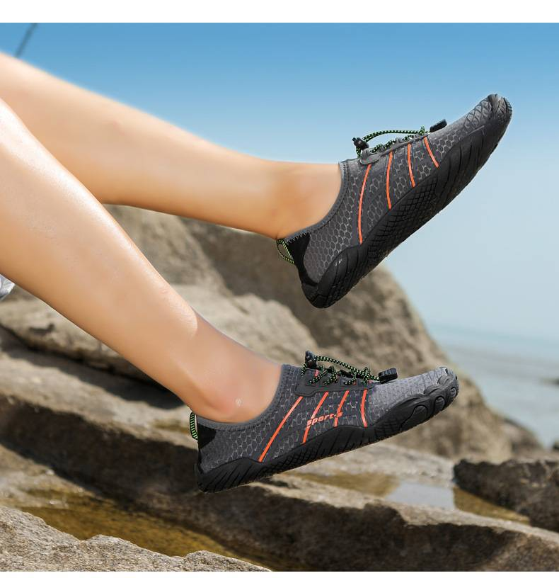 Sneakers basse unisex traspiranti – Scarpe da coppia con suola in gomma antiscivolo per trail running, danza e sport acquatici (nero/blu/grigio/rosa/chiaro di luna)_voghion.com