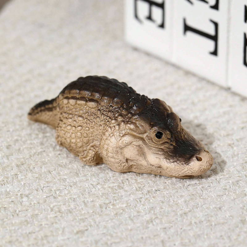 1 mini décoration crocodile pour animal de compagnie, décoration tendance, accessoires faits main pour cérémonie du thé, table à thé, décoration d'intérieur_voghion.com