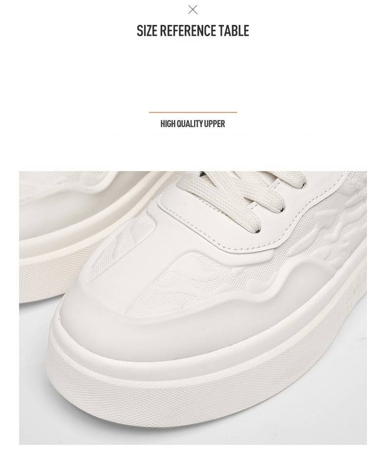 Modische Herren-Sneaker mit dicker Sohle – lässige, bequeme Schuhe zum Laufen und für den Alltag – atmungsaktives und leichtes Design – erhältlich in Braun und Weiß_voghion.com