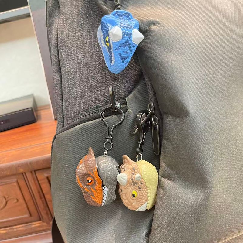 Portable Sensory Cute Finger Biting Simulation Dinosaur Toy Models Key Chains With Small Novelty Toys For Kids_voghion.com