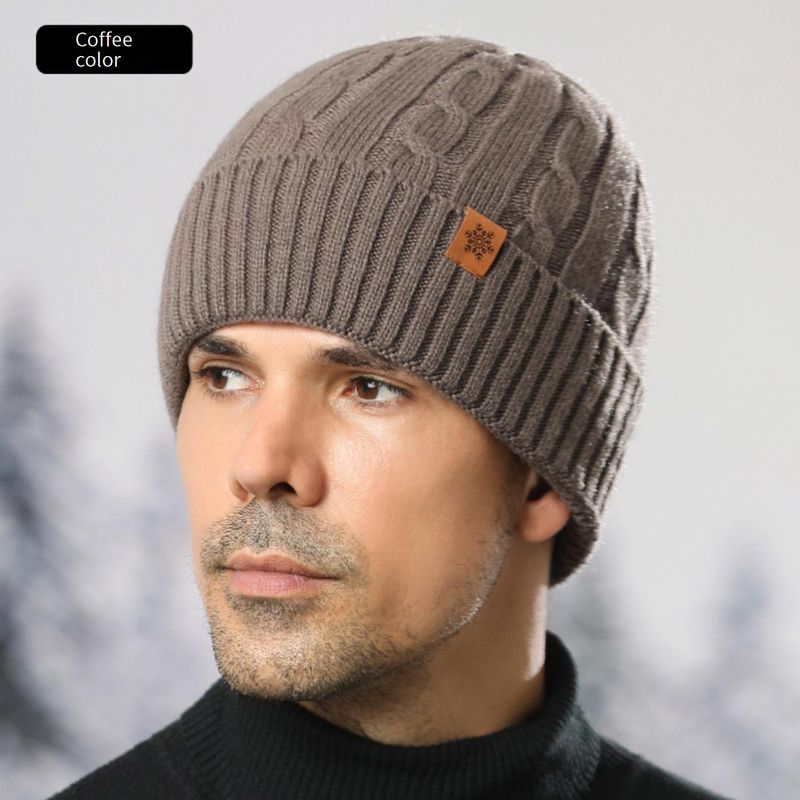 JUND Alpaca Wool Knit Hat Scarf Gloves Set For Men - Winter Warm Fleece-Lined Beanie & Scarf Combo For Outdoor Cycling, Hiking_voghion.com