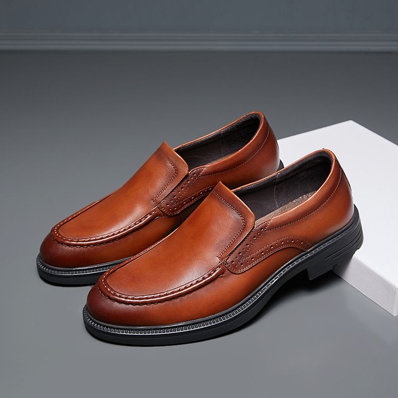 Unschlagbare Qualität Empfehlen Sie das neue Frühjahr 2025 Business mit niedrigen Absätzen und bequemer Passform für Herren-Arbeitsschuhe_voghion.com