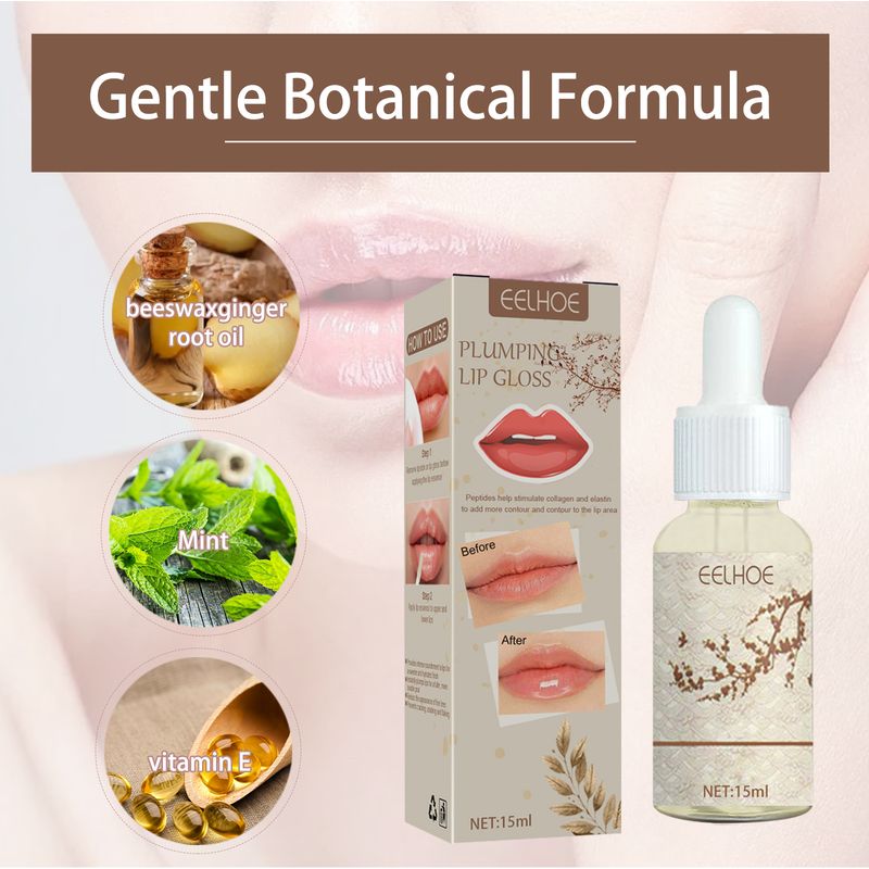 EELHOE Plump And Plump Lip Oil, Plump Increase And Fade Lip Lines Moisturize Plump Lip Oil_voghion.com
