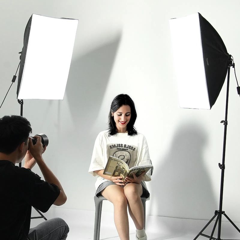 In Softbox Kit Lighting 28 LED Adjustable 5500K X Bulbs 30W In 20 Stand_voghion.com