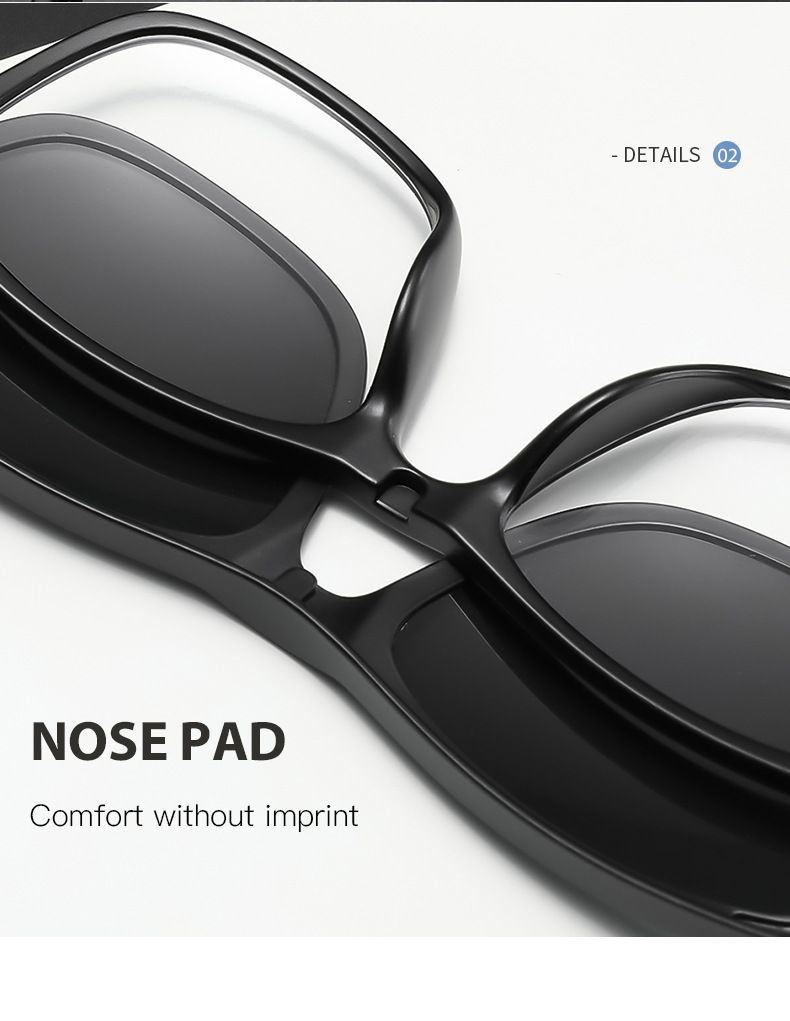 New Arrivals Magnetiske solbriller Clip og optisk brillestel 6 i 1 Kvinder Mænd Polariserede eller Night Vision Multipurpose Eyeglasses_voghion.com