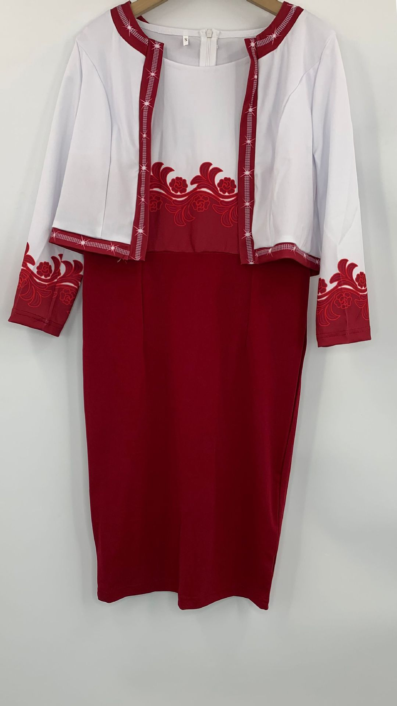 Robe taille haute pour femmes, jupe portefeuille professionnelle, jupe crayon, ensemble deux pièces_voghion.com