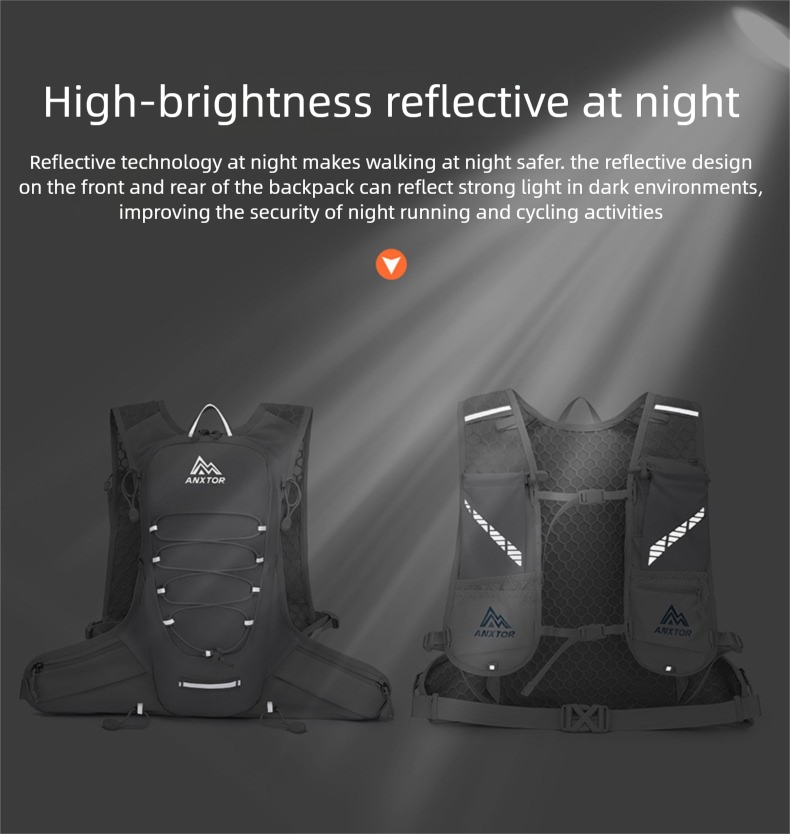 Mochila de hidratação leve para trilhas, ciclismo, montanhismo e caminhadas, com capacidade para 12 litros._voghion.com