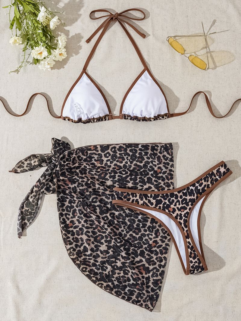 Women's Clothing Sling Print Split Swimsuit Women's High End Beach Sexy Bikini Hot Spring Swimsuit_voghion.com