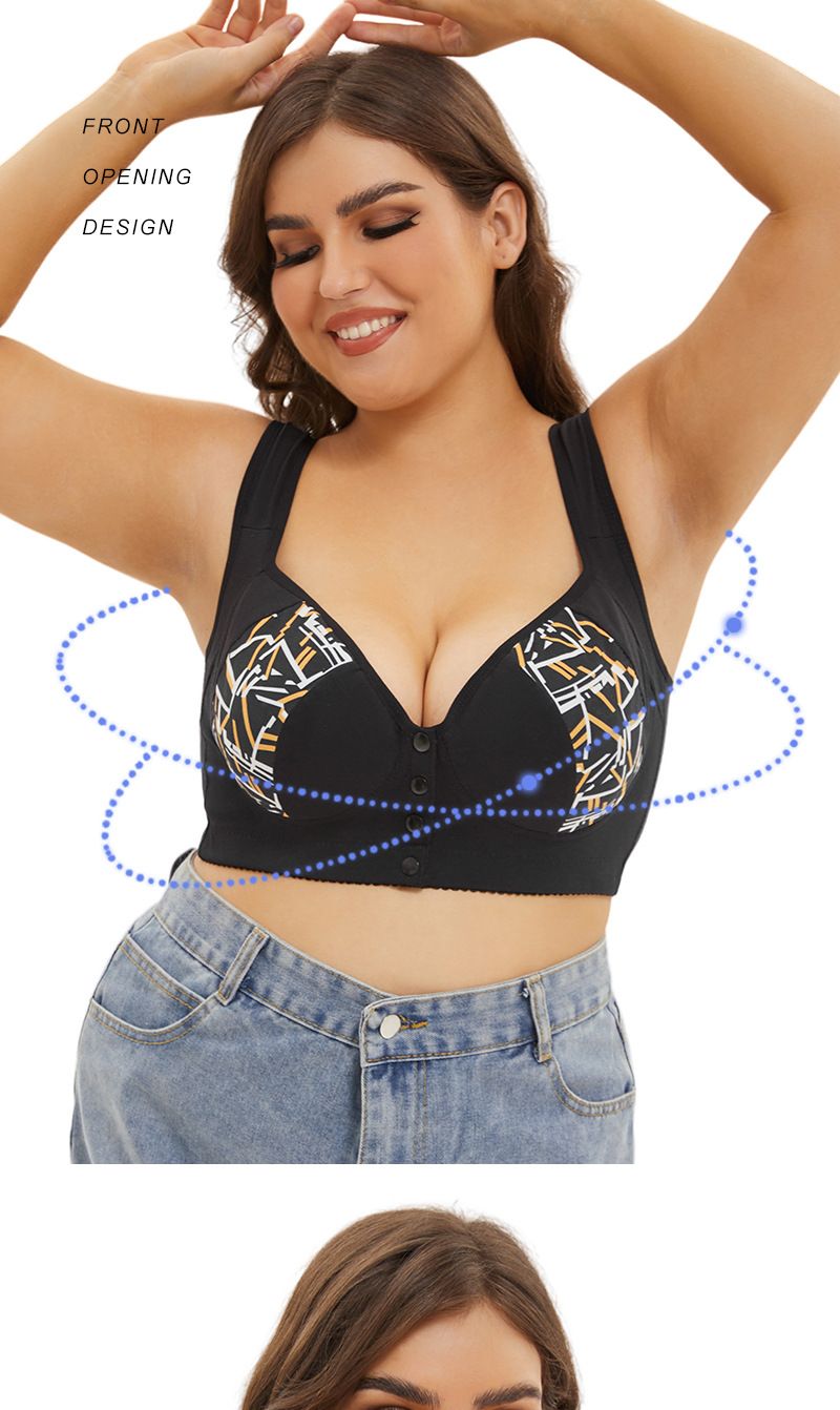 Εσώρουχα ύπνου A G Cup 34 50 Super Large Size Σουτιέν σε προσφορά, μεγάλο γιλέκο με αγκράφα μπροστά, τυπωμένα εσώρουχα_voghion.com