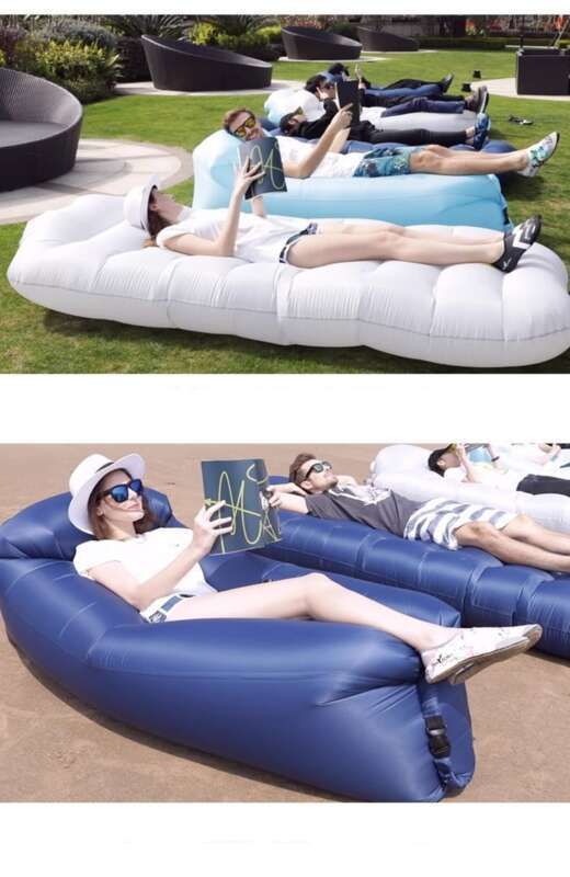 Divano gonfiabile per esterni, per campeggio, singolo, per dormire, spiaggia, materasso ad aria portatile_voghion.com