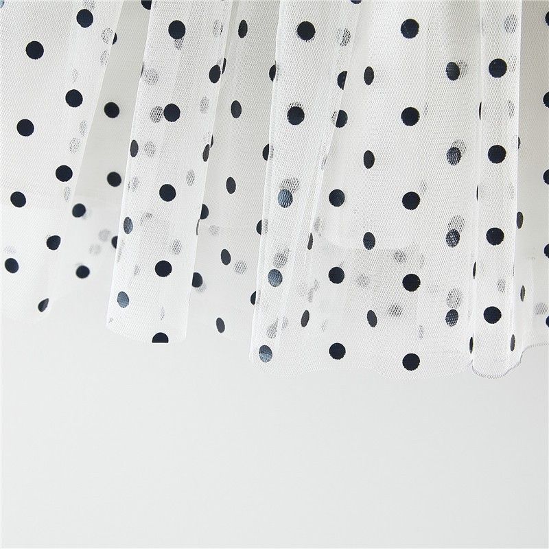 Q534 Children's Clothing Wholesale Spring and Autumn Children's Clothing Mesh Splicing Dress Free Straw Hat Cross-border Dropshipping_voghion.com