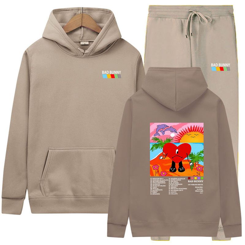 Men's Clothing Trendy brand un verano sin ti suit bad bunny printed sweatshirt spring and autumn hoodie 2024_voghion.com