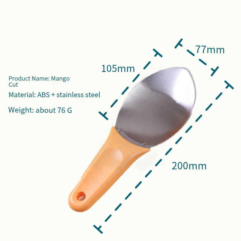 Stainless Steel Mango Knife Watermelon Digging Tool Fruit Digging Spoon Meat Digging Tool Mango Dicing Tool Mango Dicing Digging Spoon_voghion.com
