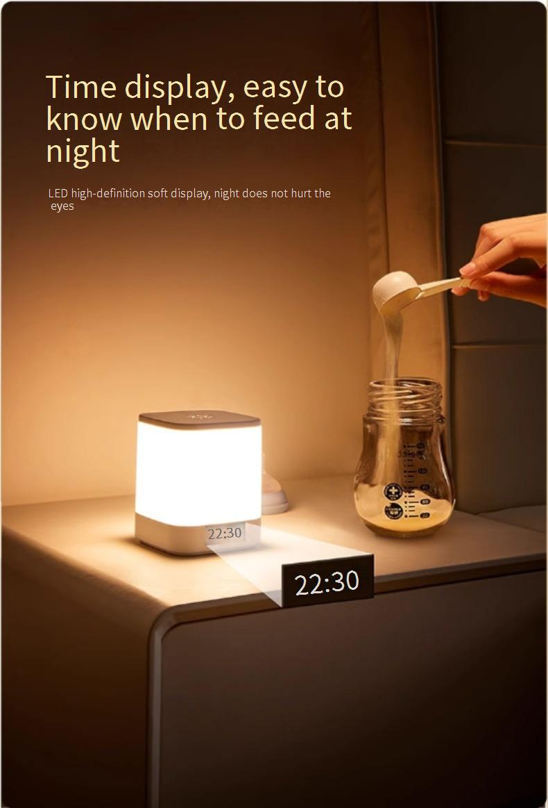 Wiederaufladbares Nachtlicht fürs Schlafzimmer – sanftes Leuchten, augenschonend, perfekt zum Füttern von Babys und Kindern (Touch-Steuerung, 3 Farben, Timerfunktion, USB-Aufladung)_voghion.com