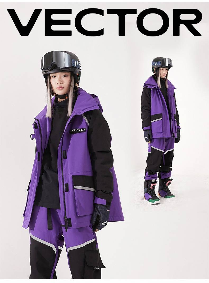 VECTOR Skipak Unisex Losse Warme Winddichte Waterdichte Jas Slijtvaste Snowboard_voghion.com