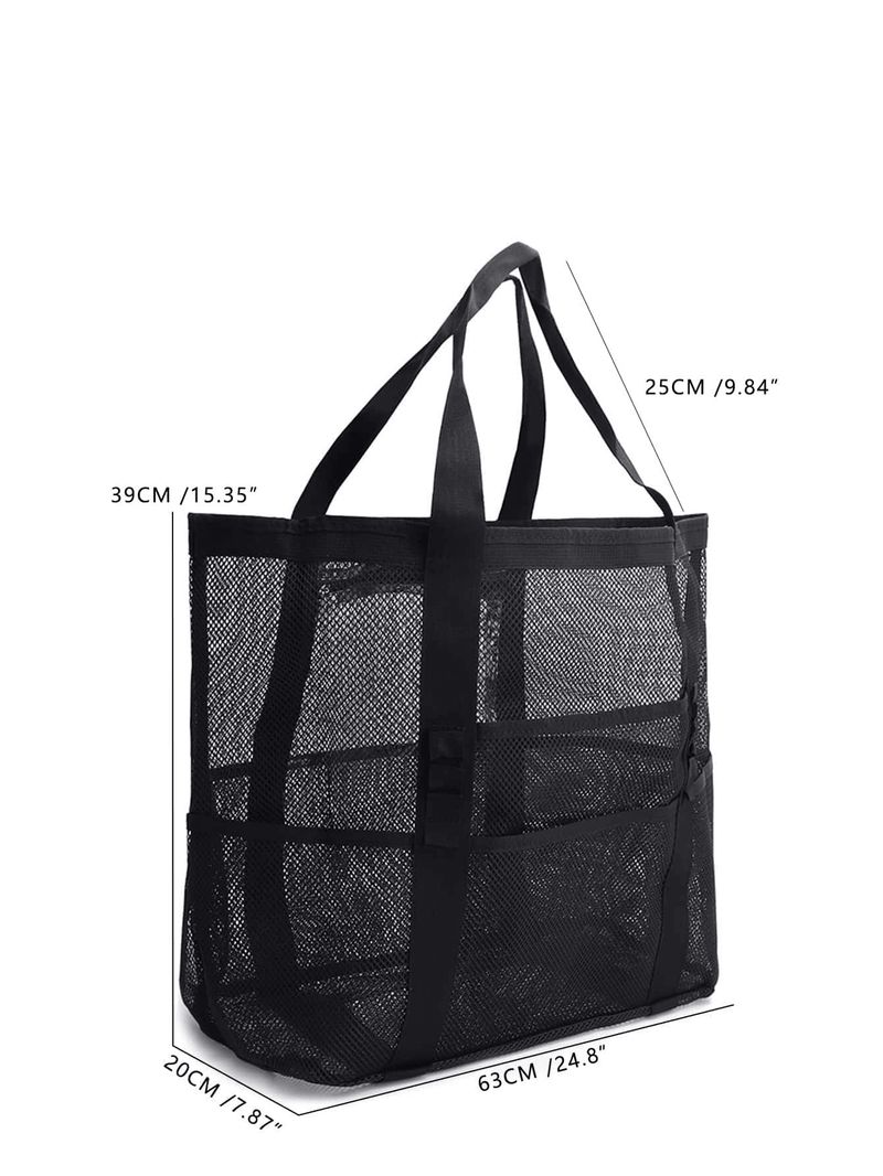 Beach bag large capacity toy mesh swimming bag multifunctional travel portable single shoulder beach bag swimsuit storage bag_voghion.com