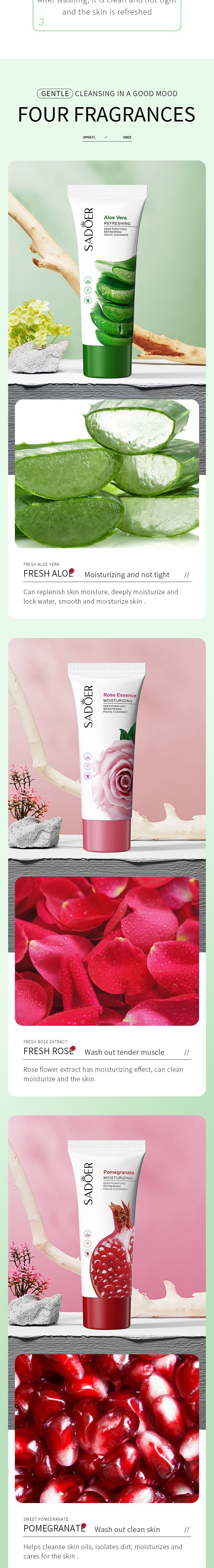 SADOER Niacinamide Freckle Cleanser 100g Hydrating Moisturizing Cleansing Oil Facial Cleanser_voghion.com