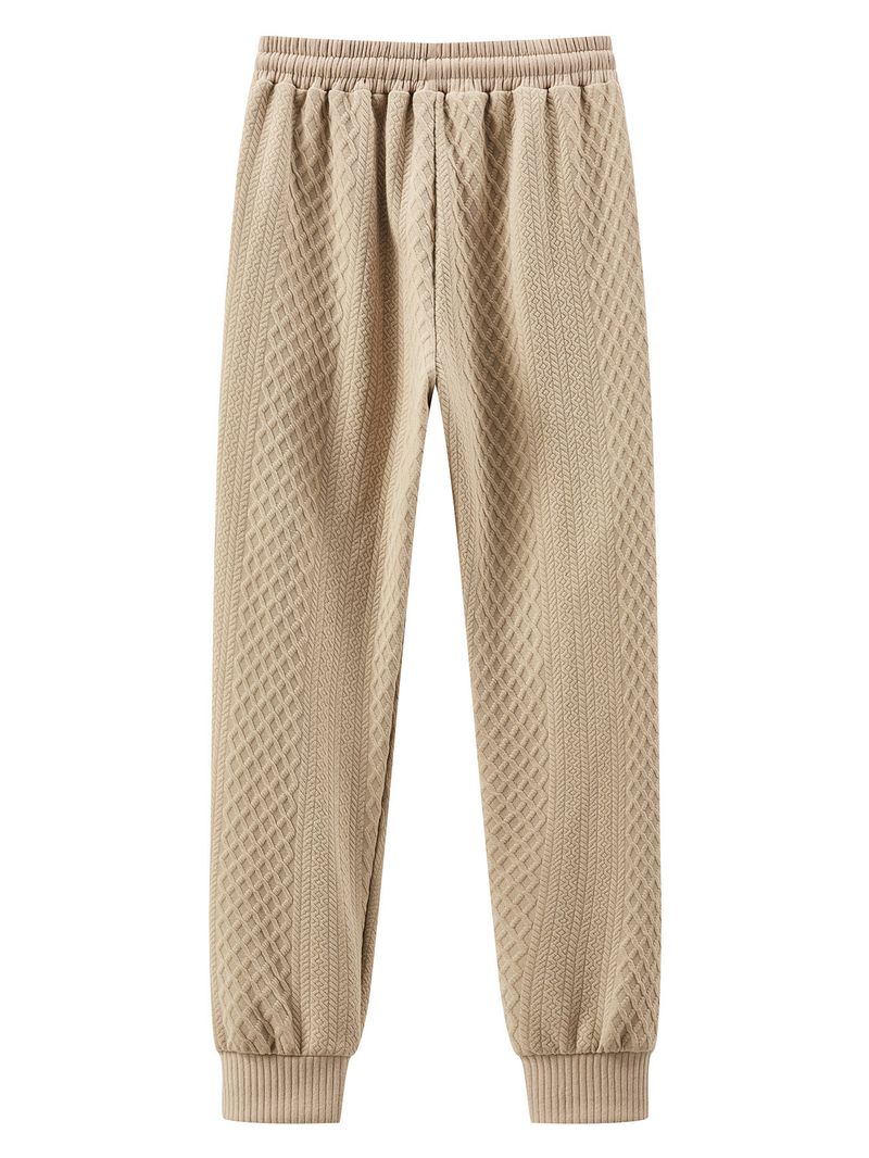Herren Cord Jogger Pants mit elastischem Bündchen, lässige Slim Fit Hose für Frühling und Herbst, leichte bequeme Streetwear_voghion.com