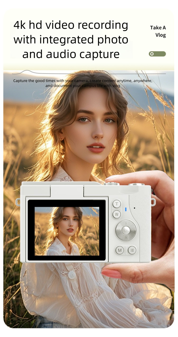 High-Pixel Student CCD High Travel Digitale Instapmodel Flip Screen Micro Camera_voghion.com
