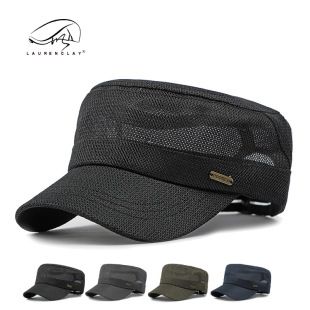 Hut Herren Sommer Dünn Atmungsaktiv Gewaschene Baumwolle Kappe Lässig Vielseitig Retro Flacher Zylinder Personalisierter Militärhut Damen_voghion.com