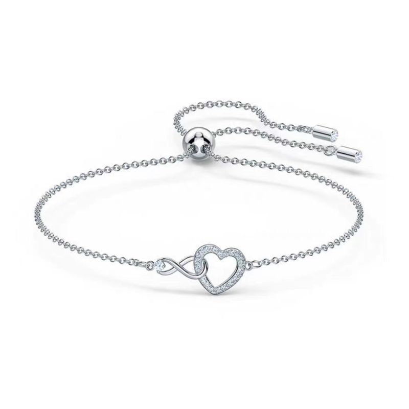 Collar y pulsera de mujer con superposición romántica de amor eterno, joyería noble de lujo, regalo para novia_voghion.com