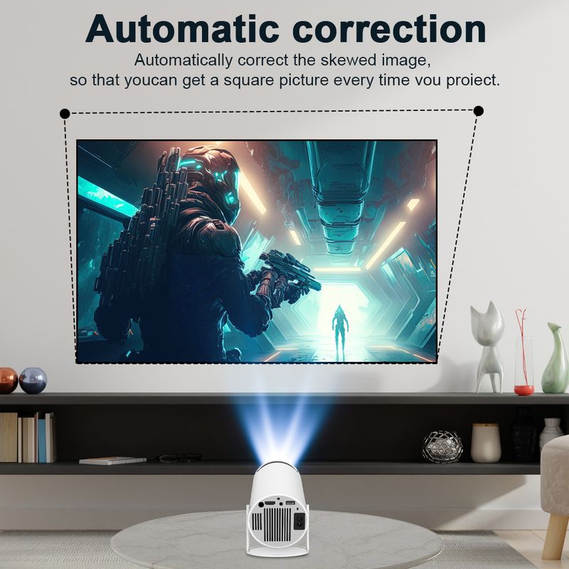Android 11 4K HY300 Pro Wifi6 Home Theater Mini proiettore portatile da esterno 260 ANSI lumen BT5.0 1280*720P LED_voghion.com