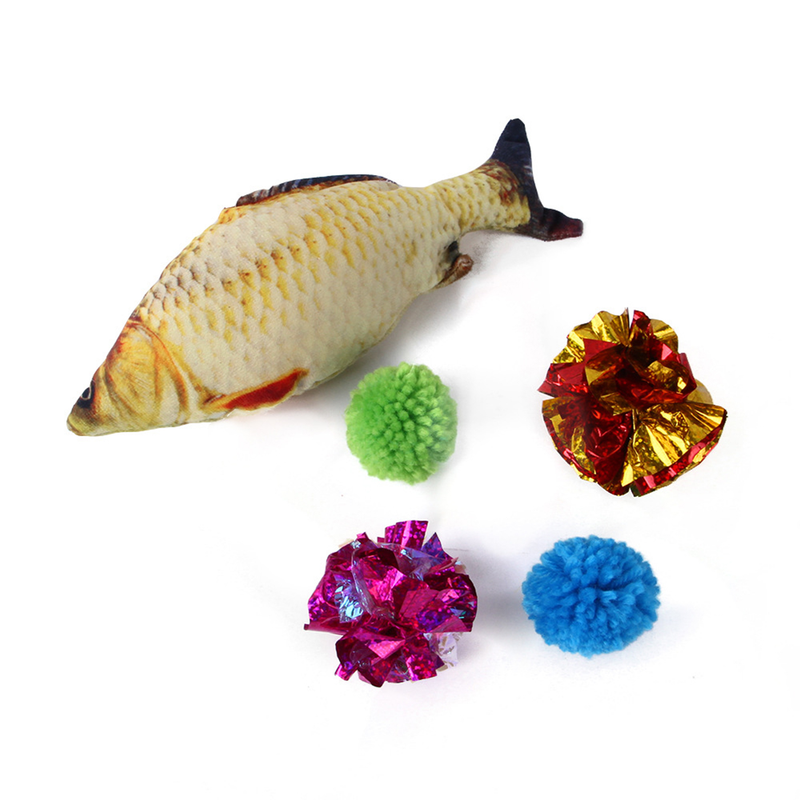 Guangying 14Pcs Cat Toys Fish Mouse Balls Catnip Toy Interactive Toy Cat Teaser Feather Toys Pet Leisure Toys_voghion.com