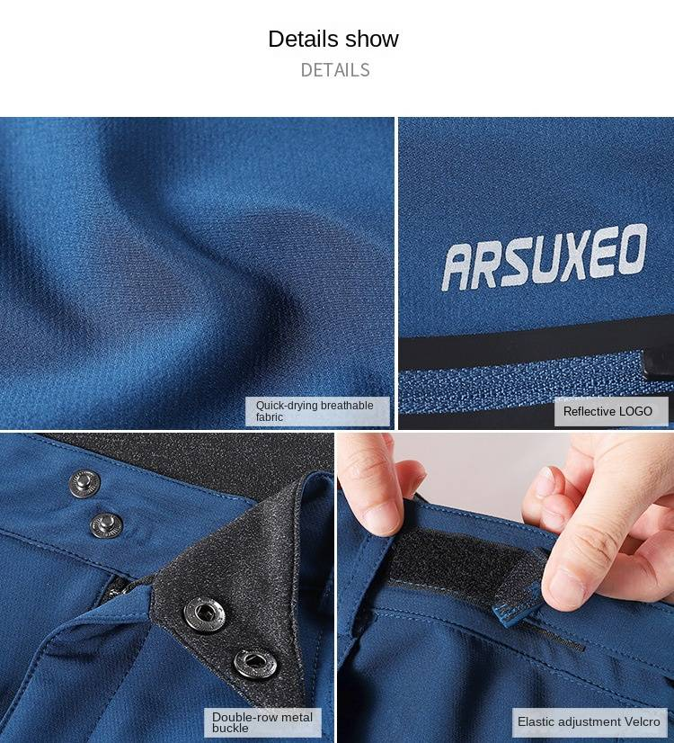 NOKO-ARSUXEO Casual Bergsklättringsshorts Terräng Mountainbike Professionell Cykling Andningsbara Svett Fempunktsshorts_voghion.com