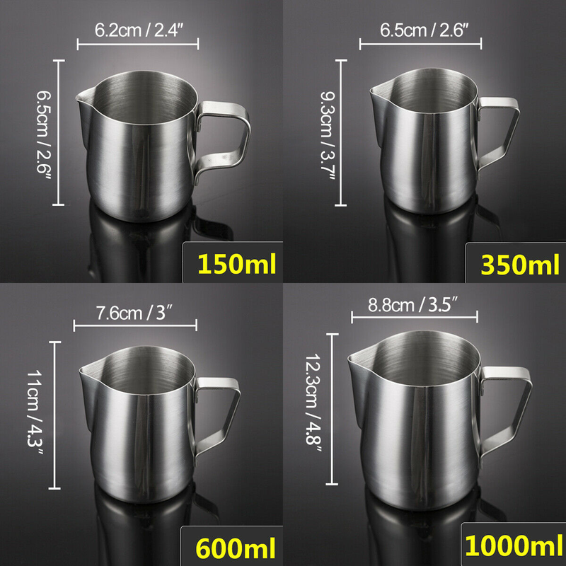 Kaffee-Milchaufschäumkrug, 600 ml, Edelstahl, Latte Art Krug_voghion.com