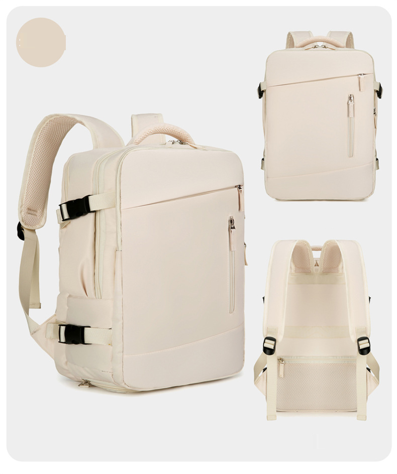 Men’s Bags Expandable Backpack Double Back Travel Luggage Bag Large Capacity Shoe Compartment Multi Function Computer Bag_voghion.com