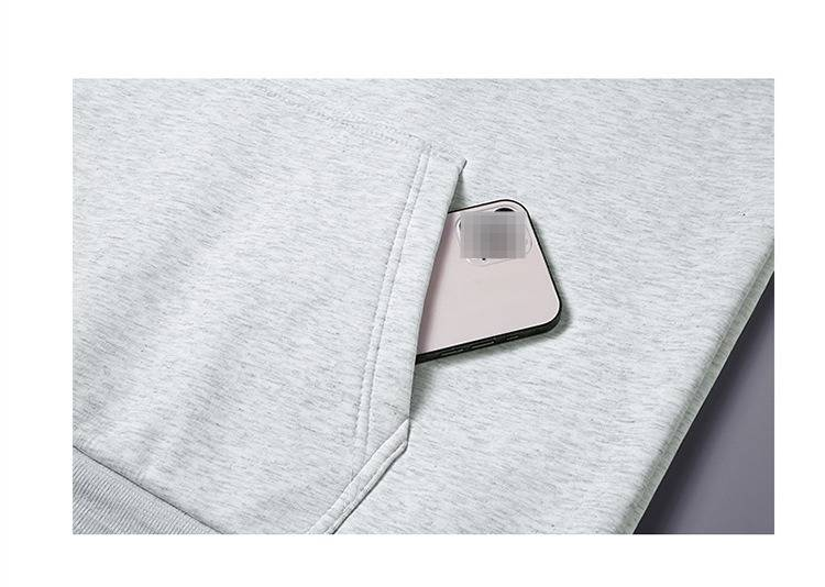 Men's Color-Block Fleece Hoodie – Raglan Sleeve Pullover With Contrast Panels, Streetwear Essential (Light Grey/Khaki/Beige)_voghion.com