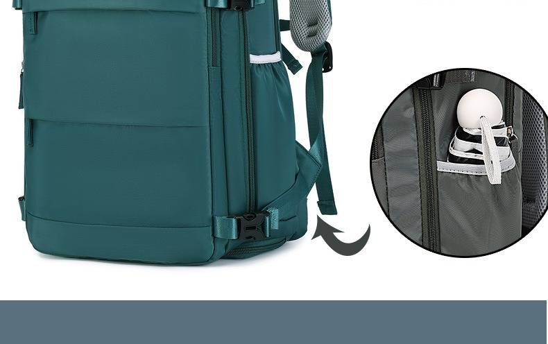 Geräumiger Reiserucksack mit großem Fassungsvermögen für Männer und Frauen – leicht, wasserabweisend, mit speziellem Schuhfach und 16-Zoll-Laptopfach_voghion.com
