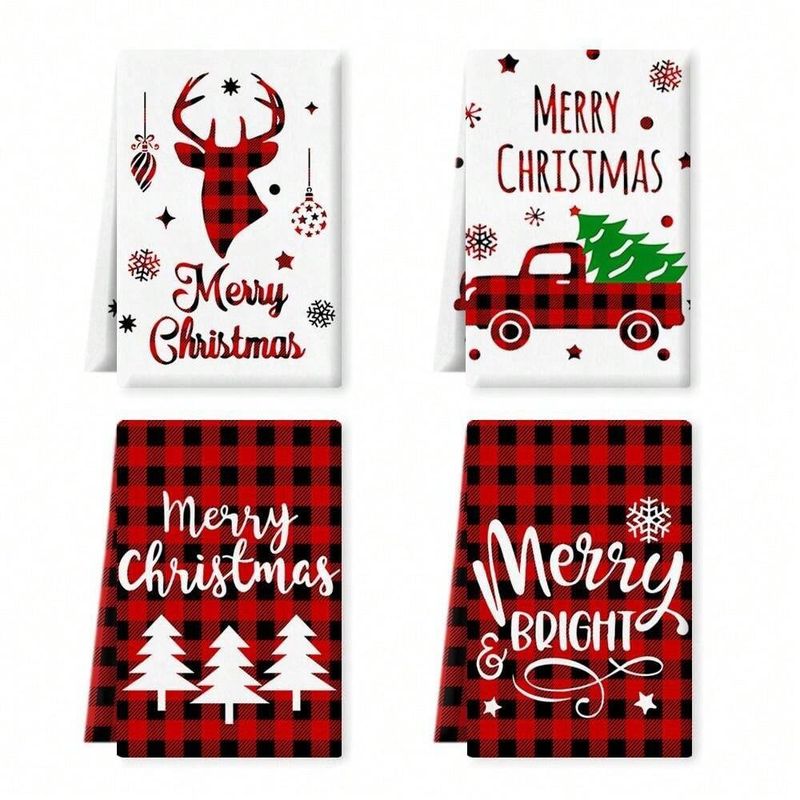 Pagliette creative natalizie, tovaglie da cucina, strofinacci, decorazioni natalizie_voghion.com