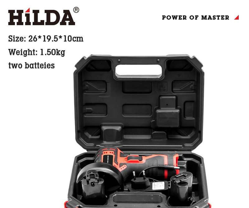 HILDA 12V Cordless Angle Grinder With Battery & Charger, 3 Inch Mini Cutting & Polishing Tool For Home DIY Projects, 12000 RPM,_voghion.com