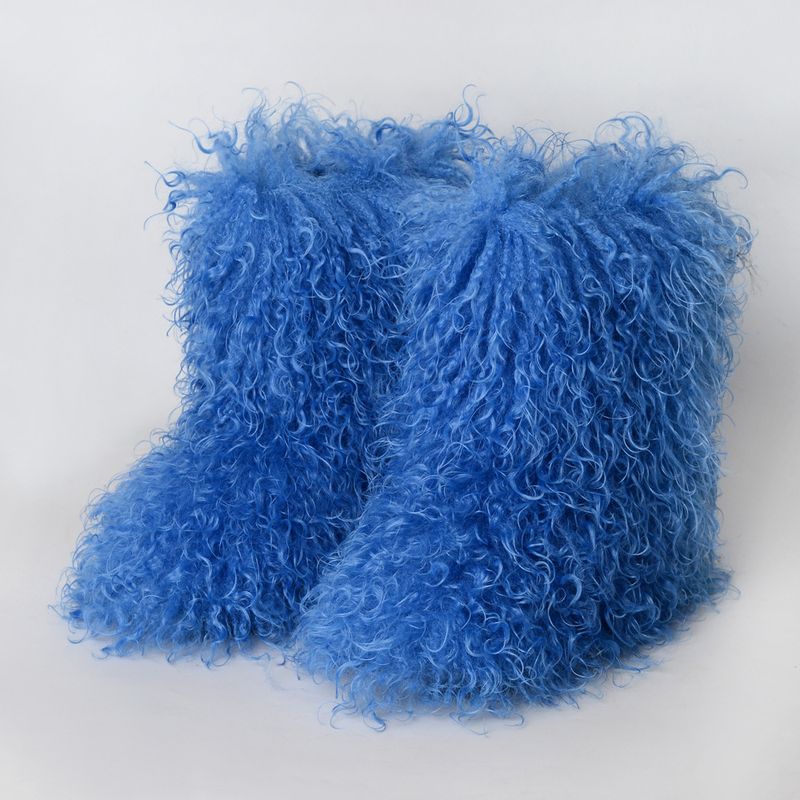 Winterstiefel, Damen-Winterstiefel bis zur Wade, Fell-Schneestiefel, grenzüberschreitend aus Europa und Amerika_voghion.com