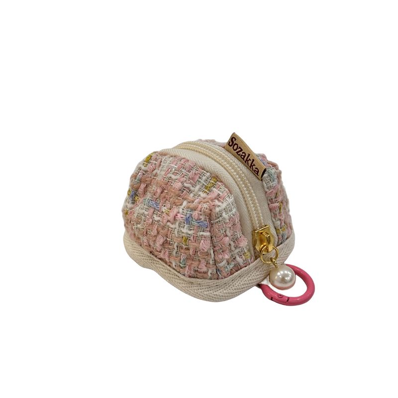 39181 Woolen Plaid Suitable For Wireless Bluetooth Headset Protective Case Cute Portable Small Bag_voghion.com