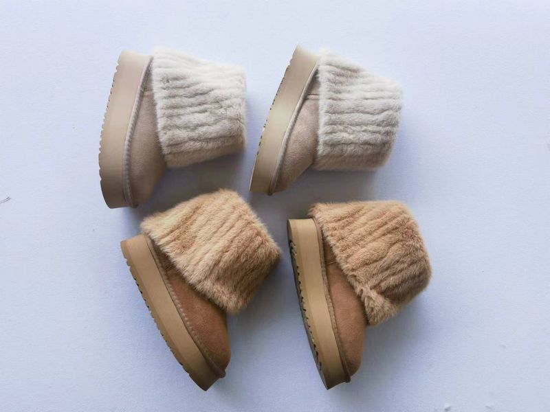 Botas de nieve de media pantorrilla con suela gruesa, nuevas, cálidas, informales y versátiles._voghion.com