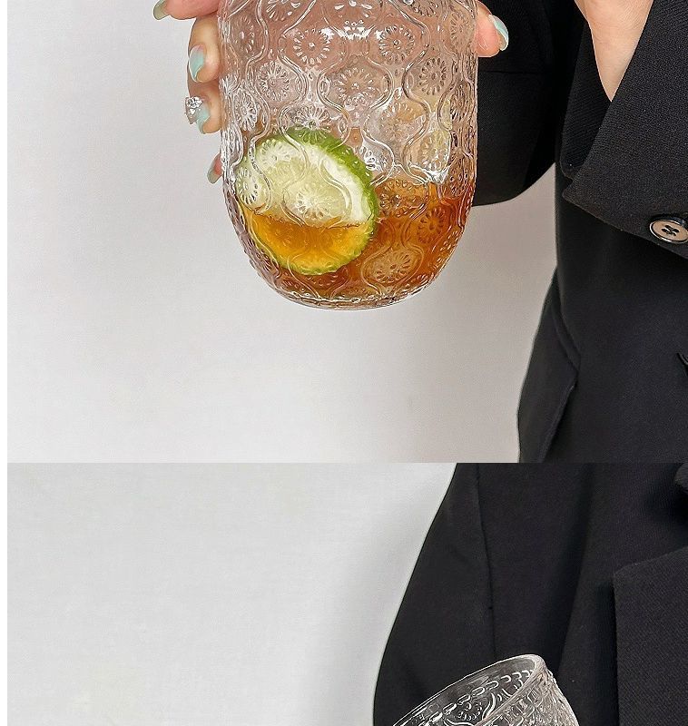 High-End-Gefühl Topf Eine Relief Teekanne Begonie Blume Kaltes Wasser Krug Ins Stil Hochwertige Saft Glas Tasse_voghion.com