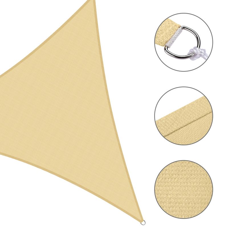20'x20'x20' Triangle Sun Shade Sail/Beige_voghion.com