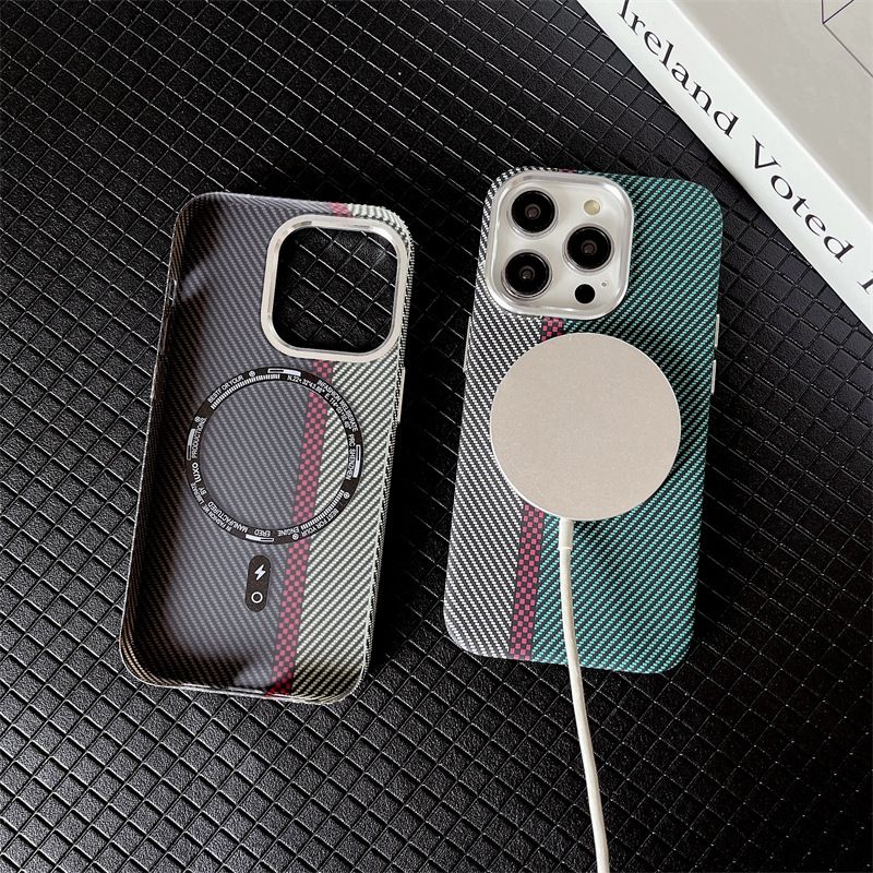 TechGlobe Kevlar Texture Compatible With 17 Phone Magnetic IPhone 16 Water Sticker 14 Metal 15 Pro Max Hard Case_voghion.com