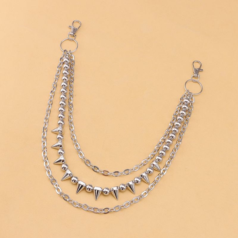 New Fashionable Personalized Riveted With Layer Beads And Cool Multi Color Pants Chain Versatile Accessories_voghion.com