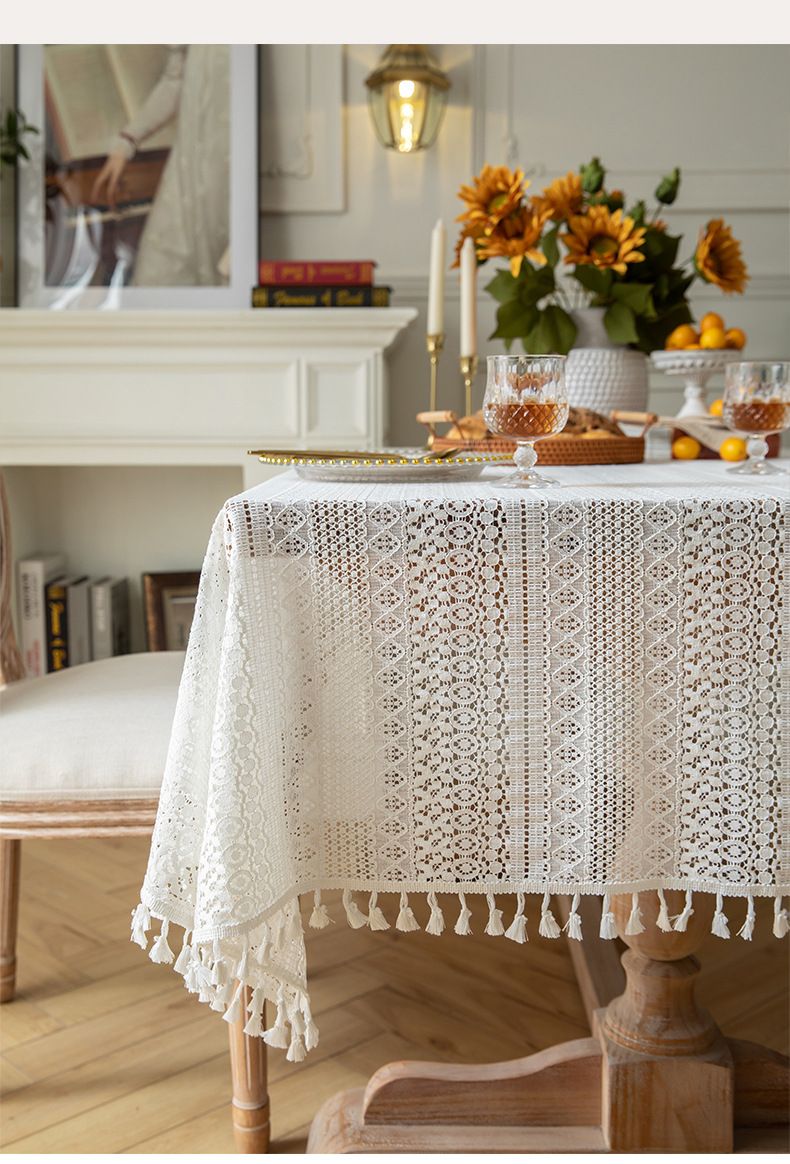 Tovaglia in pizzo bianco beige, decorazione per matrimonio, tovaglia retrò, tovaglia da tavolino, tovaglia con sfondo fotografico_voghion.com