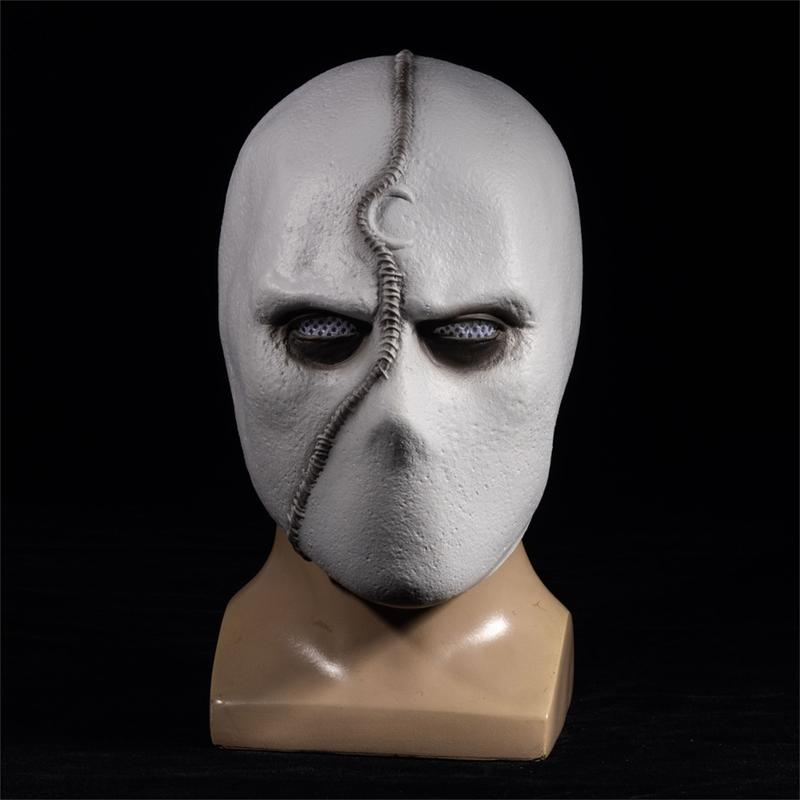 Jinleiou Add Ambient Face Cover High Simulation Emulsion LED Light Moon Knight Face Headgear Souvenir Supplies_voghion.com