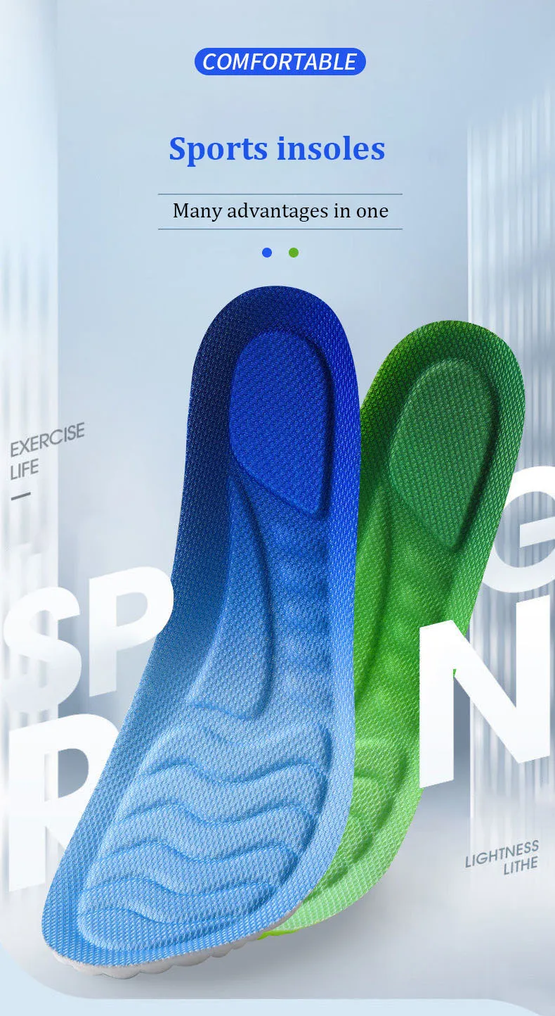 Plantillas ortopédicas transpirables de látex suave, zapatillas deportivas con absorción de impacto, almohadilla para correr, plantilla soporte arco para hombres y mujeres_voghion.com