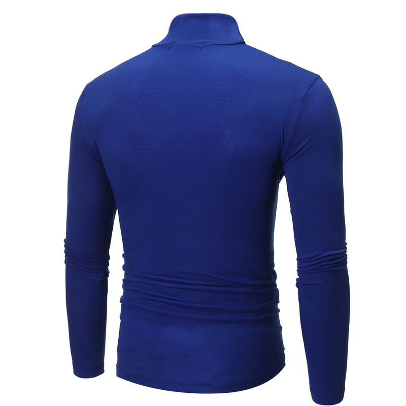 Männer Effenfaarweg Rollkragen T-Shirt Fir Männer Hierscht Fréijoer Casual Laangärm Basis Bottoming Hemd Fir Männer Slim-Fit Tops_voghion.com