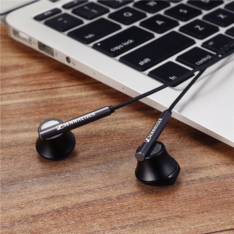 „Sennheiser MX385i“ pusiau į ausis įstatomos žemų dažnių ausinės su laidiniu ryšiu, nuotolinio valdymo pultu ir mikrofonu, universalios „Typec“ ausinės._voghion.com
