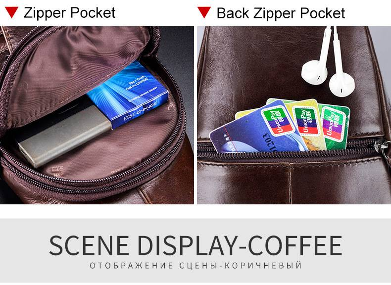 Captain Niu first layer cowhide men's genuine leather one shoulder messenger casual genuine leather chest bag ipad tablet leather_voghion.com